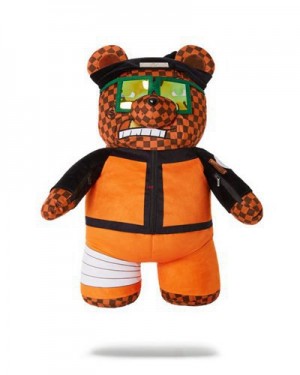 Orange Sprayground Naruto Moneybear Teddybear Backpacks | 69437-MSQP