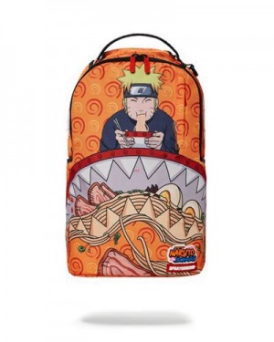 Orange Sprayground Naruto Ramen Shark バージョン2 (Dlxr) Backpacks | 89716-BDTK