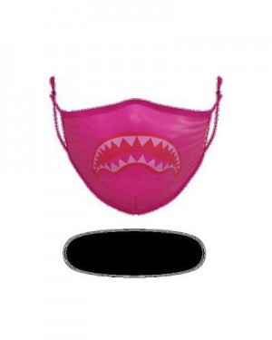 Pink Sprayground Adult Pink Shark Form-fitting Face Masks | 85169-BXPM