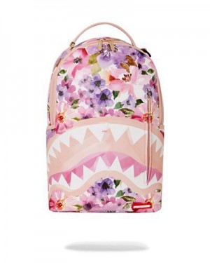 Pink Sprayground Botanic Villa Chilla (Dlxv) Backpacks | 40651-FCVL