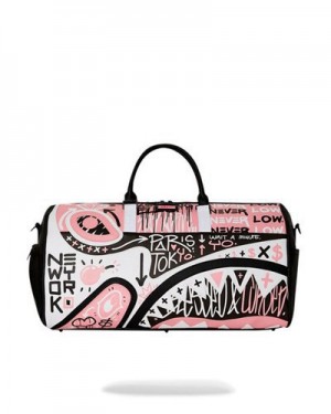 Pink Sprayground Jadore Duffle Bags | 35870-EACL