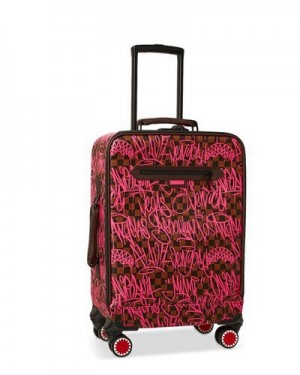 Pink Sprayground Jetgraphix Jetsetter Carry-on Luggage | 50314-LYKP