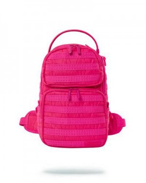 Pink Sprayground Lotus Mini Trooper Backpacks | 14789-UTWI