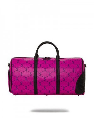 Pink Sprayground Napdragon Duffle Bags | 48372-VUEL