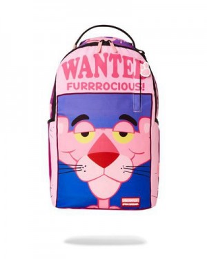 Pink Sprayground Pink Panther Furrrocious Backpacks | 59846-MHUF