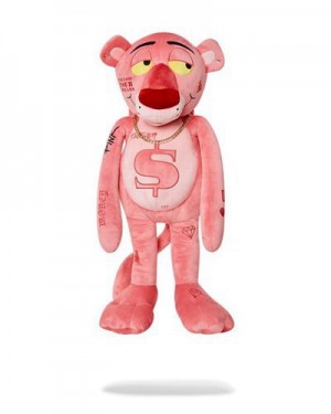 Pink Sprayground Pink Panther Up To No Good Teddy Bear Backpacks | 21745-NPAS