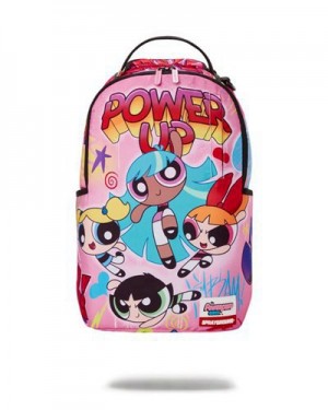 Pink Sprayground Powerpuff Girls On The Run (Dlxr) Backpacks | 10526-EMZR