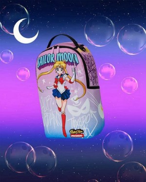 Pink Sprayground Sailor Moon On The Run Backpacks | 35402-MECP