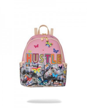 Pink Sprayground Sutton Money Bands Savage Backpacks | 09138-ORAN