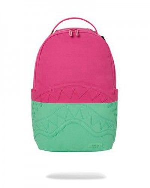 Pink / Green Sprayground Motto Gelato (Dlxv) Backpacks | 10367-SRPG