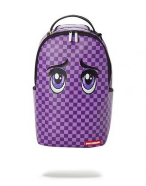 Purple Sprayground Animeyes Dlxv Backpacks | 98516-KVCA