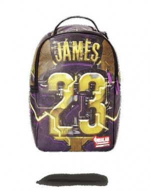 Purple Sprayground Lebron James Cyborg - Nba Lab Backpacks | 70436-KXIL