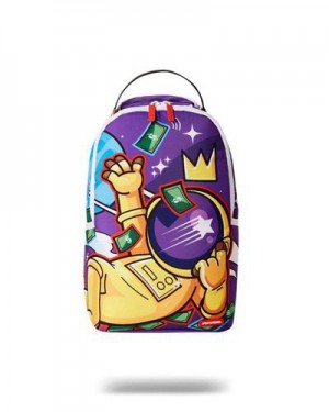 Purple Sprayground Mini Astromane Relax Backpacks | 07425-HQLT