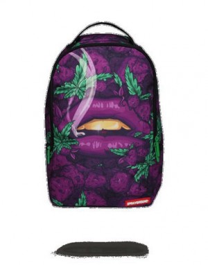 Purple Sprayground Queen Indica Backpacks | 32091-YGHN