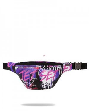 Purple Sprayground Shark Atelier Savvy Crossbody Bags | 14635-EWIN