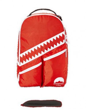 Red Sprayground All Day Backpacks | 87236-ZWVC