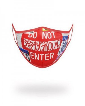 Red Sprayground Do Not Enter Form-fitting Face Masks | 85439-KJEH