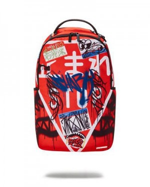 Red Sprayground Don't Stop Won't Stop スプレーグラウンド (Dlxr) Backpacks | 31269-QTCH