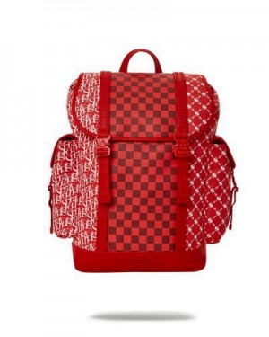 Red Sprayground Frequent Flier Monte Carlo Backpacks | 03758-ZDUH