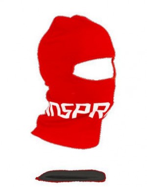 Red Sprayground Logo Ski Masks | 47286-FUHQ