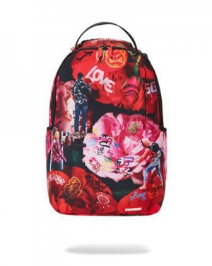 Red Sprayground Love Of The Game Backpacks | 95274-FGMQ