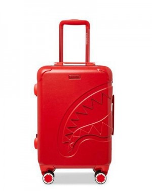 Red Sprayground Molded Sharkitecture Hardshell Carry-on Luggage | 25309-FZWX