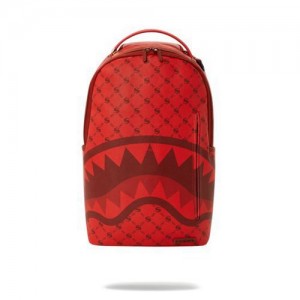 Red Sprayground Moneygram Brick (Dlxv) Backpacks | 50431-GLAE