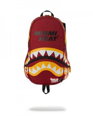 Red Sprayground Nbalab: Miami Heat Trainer Backpacks | 52061-NAOG