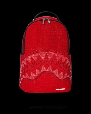 Red Sprayground Rouge Trinity Backpacks | 75890-BIAO