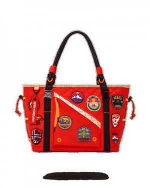 Red Sprayground The Global Expedition Handbag | 18752-BDXH