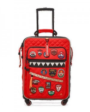 Red Sprayground The Global Expedition Jetsetter Carry-on Luggage | 31874-UHOK