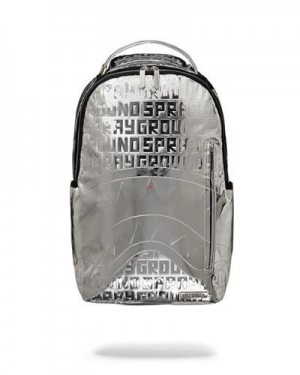 Silver Sprayground Future Titan (Metallic) (Dlxv) Backpacks | 94576-UTPQ