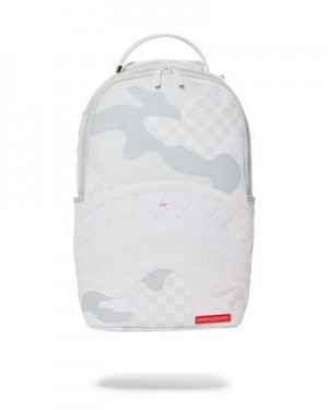 White Sprayground 3am Le Blanc (Dlxv) Backpacks | 03695-SWTN