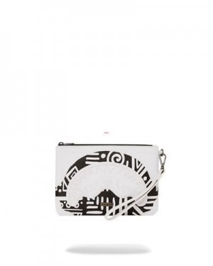 White Sprayground A.I.8 African Intelligence - Origin Story Crossover Clutch Bag | 26405-BSHE