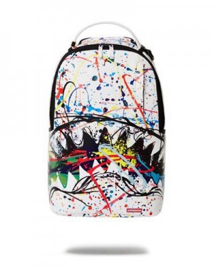 White Sprayground After Dark Spark (Dlxv) Backpacks | 98015-XPNH