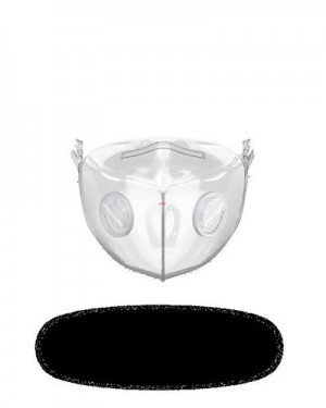 White Sprayground Clear (Adult) Face Masks | 40317-HACD