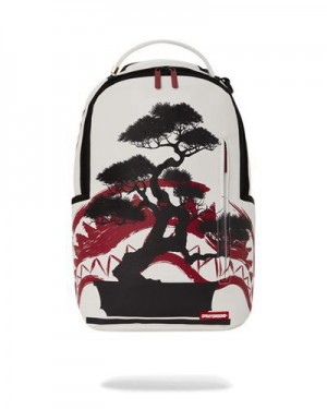 White Sprayground Deeply Rooted (Dlxv) Backpacks | 17285-FJVW