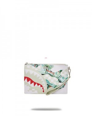 White Sprayground Ferociou Crossover Clutch Bag | 30756-MUEG