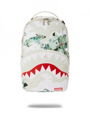 White Sprayground Ferociou (Dlxv) Backpacks | 52743-HACG