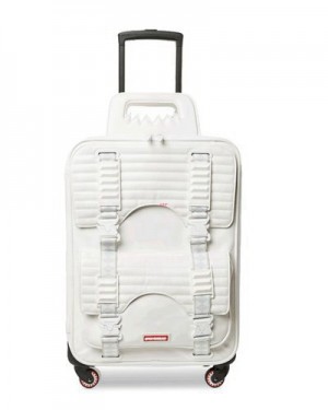 White Sprayground Future Traveler Jetsetter Carry-on Luggage | 29561-XGIH