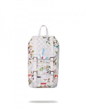 White Sprayground In The Garden Mini Hills Backpacks | 47198-NMIX