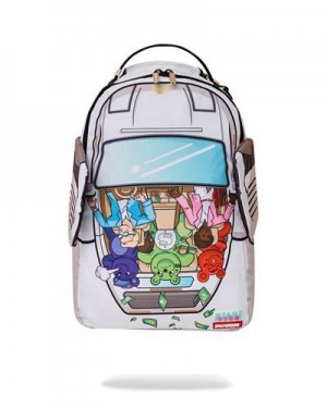 White Sprayground Miami Vice Wings Up (Dlxv) Backpacks | 25806-IGST