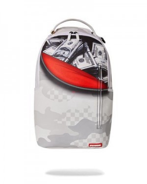 White Sprayground Payday Everyday (Dlxv) Backpacks | 13564-UXOE