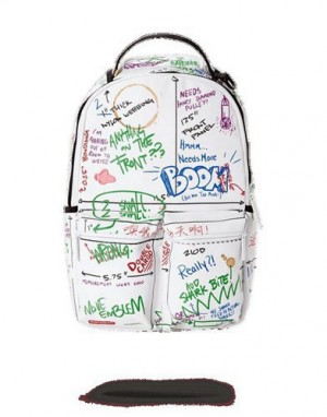 White Sprayground The Process Of Creating Backpacks | 43187-LBWN