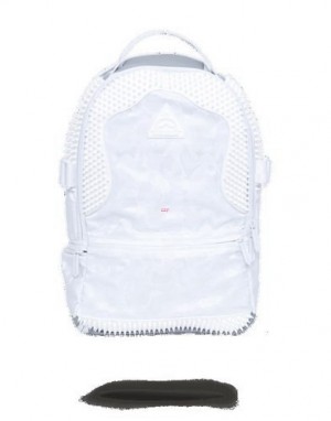 White Sprayground White Knit Camo Rubber Sypthon Backpacks | 25680-NKXS