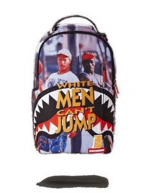 White Sprayground White Men Can't Jump Backpacks | 05816-IRHQ