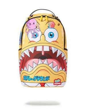 Yellow Sprayground Spongebob: Japanime Backpacks | 83519-EYRO