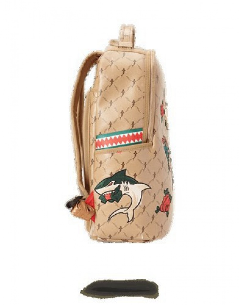 Beige Sprayground Air Italia Backpacks | 23918-STZJ