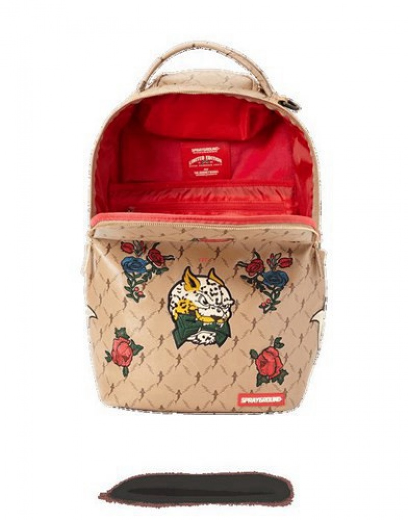 Beige Sprayground Air Italia Backpacks | 23918-STZJ