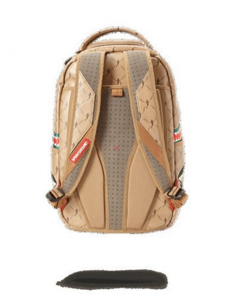 Beige Sprayground Air Italia Backpacks | 23918-STZJ